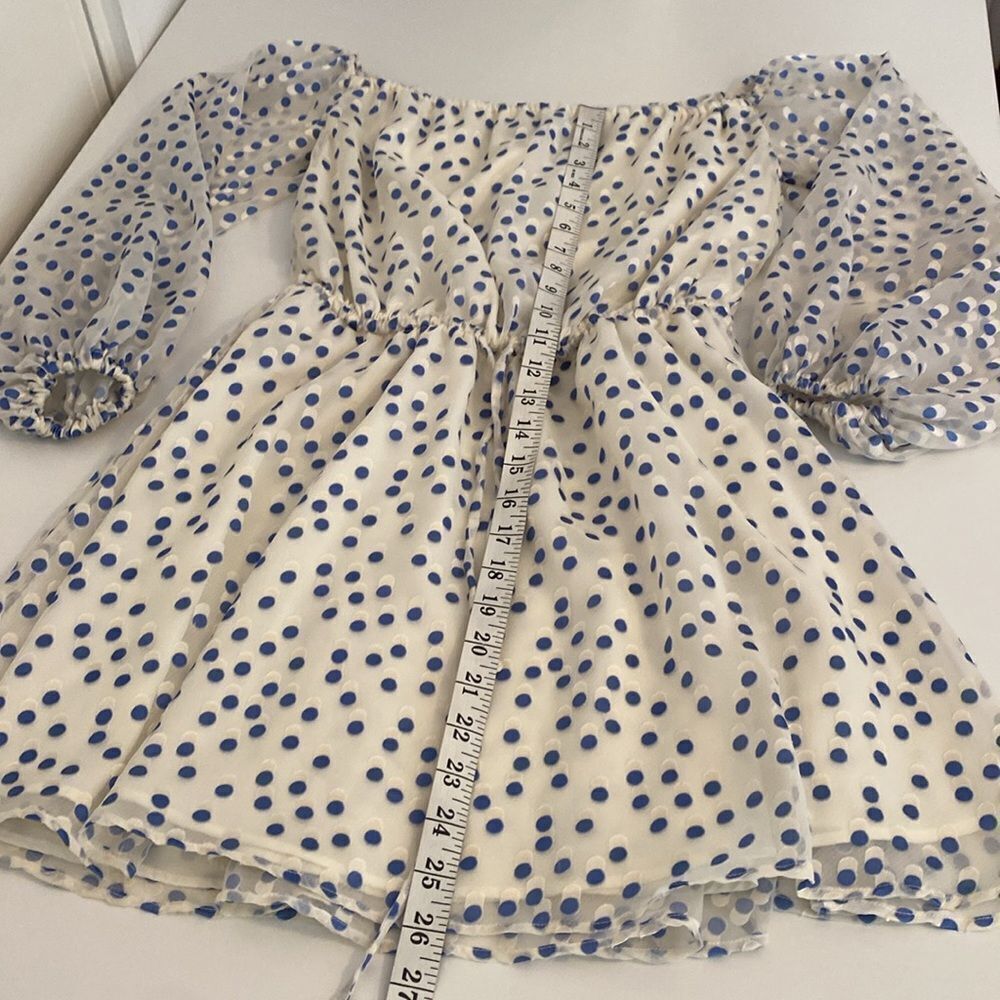 Lovers + Friends World Traveler Mini Dress Size XS in Speckled Ocean - Picture 12 of 16